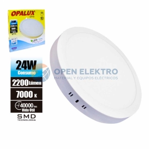 PANEL LED CIRCULAR 24W LUZ FRÍA OP-R2419 OPALUX