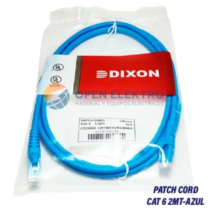 PATCH CORD DIXON CAT.6 LSZH 2MTS AZUL
