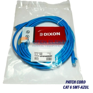 PATCH CORD DIXON CAT.6 LSZH 5MTS AZUL