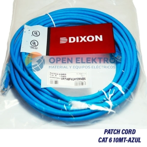 PATCH CORD DIXON CAT.6 LSZH 10MTS AZUL