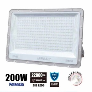REFLECTOR LED 200W OPALUX 288 LEDS 22000LM 50,000HRS SLIM