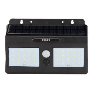 LUMINARIA LED APLIQUE SOLAR 1.3W 6500K IP42 NEGRO