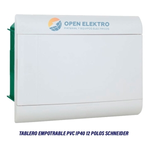 TABLERO EMPOTRABLE PVC IP40 12 POLOS SCHNEIDER