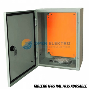 TABLERO METALICO PARA ADOSAR DE 300X300X150 MM C/PB IP65 RAL7035
