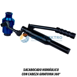 SACABOCADO HIDRÁULICO Y MANUAL CON CABEZA GIRATORIA 360°