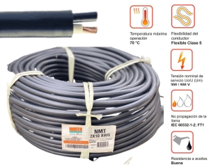 CABLE VULCANIZADO 2X10 AWG X 100M