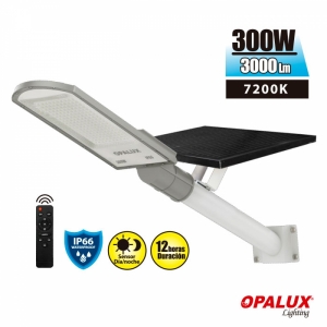 LUMINARIA LED 300W CON PANEL SOLAR OPALUX