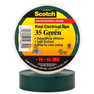 CINTA AISLANTE SCOTCH 35 VERDE 3/4&QUOT; X 20 MTS