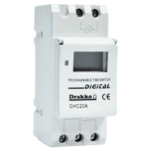 INTERRUPTOR HORARIO ELECTRICO DIGITAL 20A DRAKKO