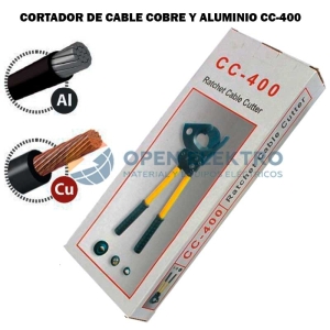 CORTADOR DE CABLE COBRE Y ALUMINIO C/RACHET CC-400