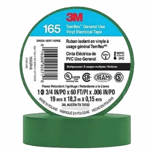CINTA AISLANTE TEMFLEX 165 VINILO 3/4&QUOT;X 18MTS VERDE