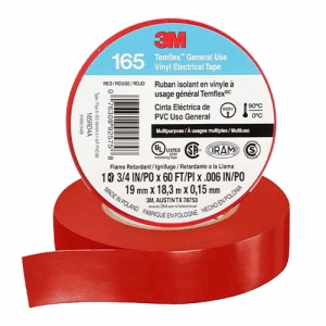 CINTA AISLANTE TEMFLEX 165 VINILO 3/4&QUOT;X 18MTS ROJO