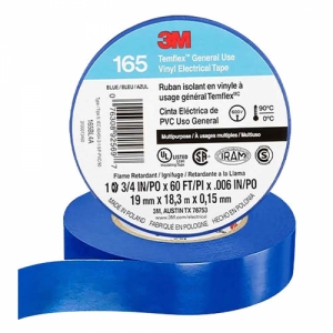 CINTA AISLANTE TEMFLEX 165 VINILO 3/4&QUOT;X 18MTS AZUL